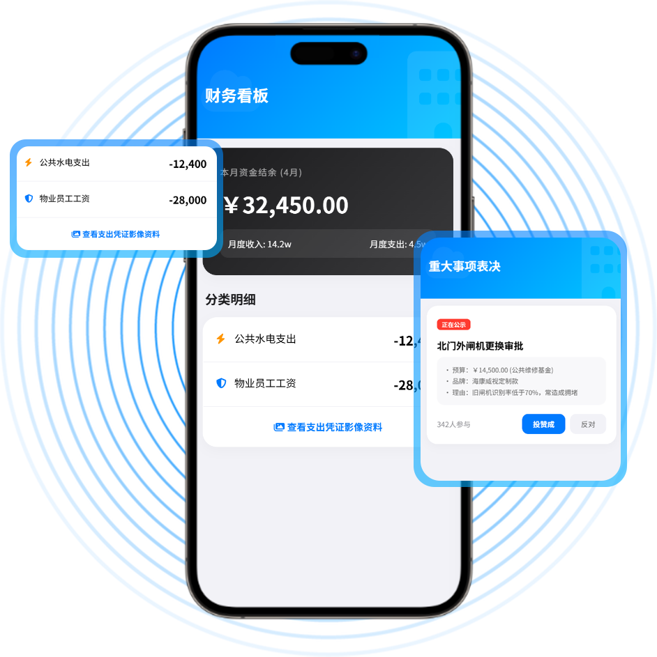 新帆智慧物业首页原型图