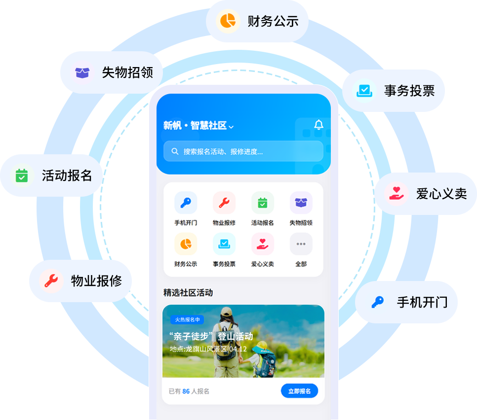 新帆智慧物业首页原型图