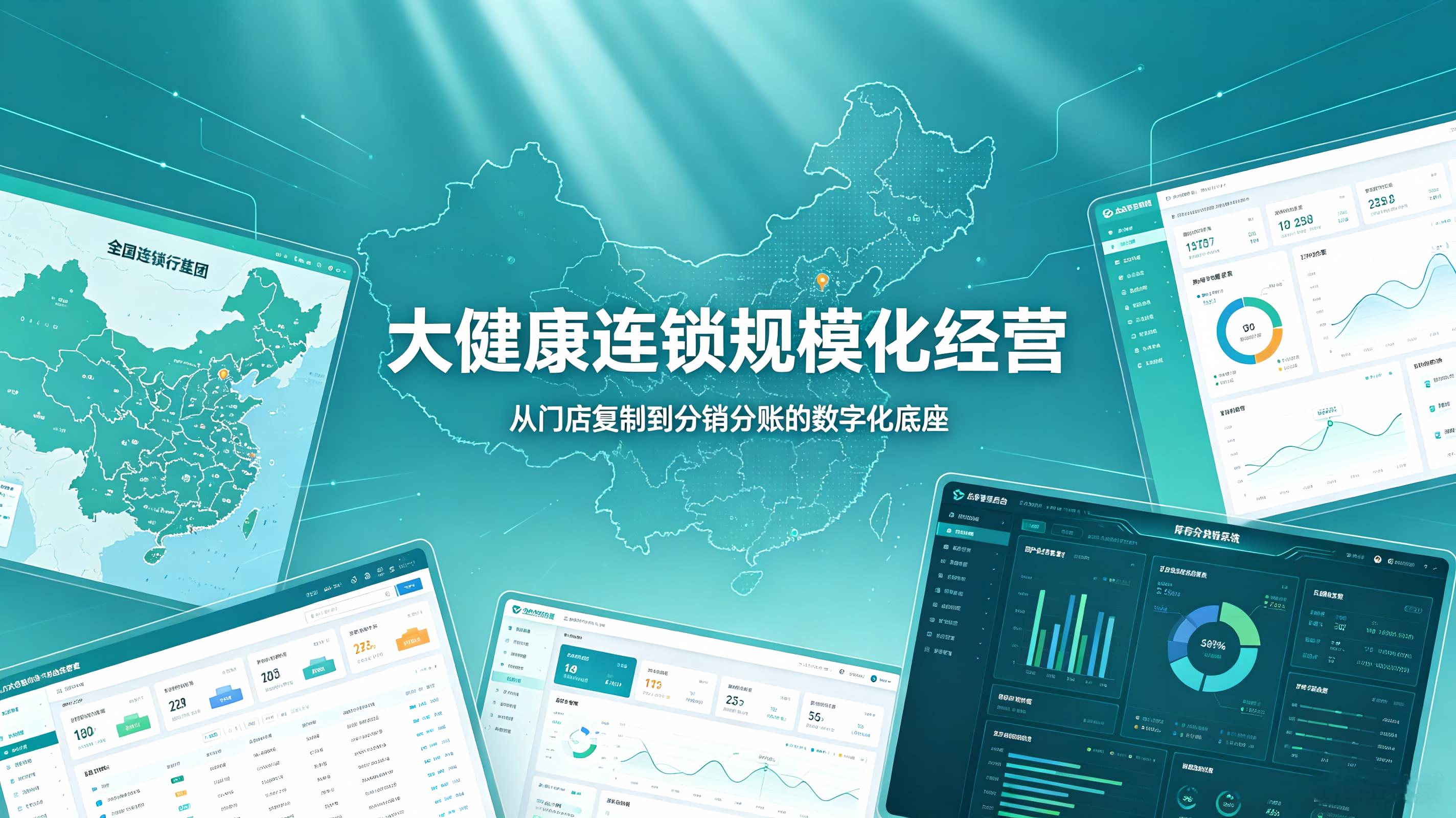 大健康连锁加盟规模化方案 | 门店数据沉淀与智能分账系统 